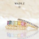 Mads Z POETRY RAINBOW ring i 14 kt. guld m. ægte sten